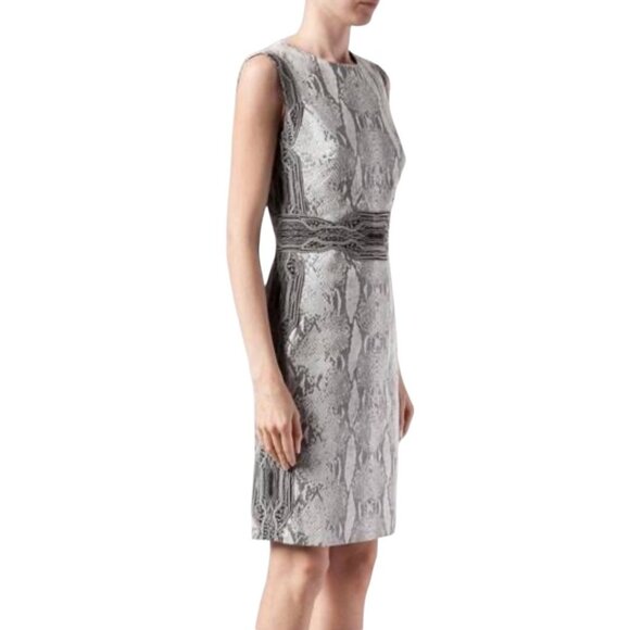 DVF Bey Snake Print Textured Sleeveless Stretch Sheath Dress Size 8 Reg. $398 - Picture 14 of 14
